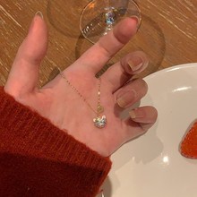 Dây Chuyền Hình Giọt Nước Đính Đá Zircon Phong Cách Hàn Quốc Thời Trang Cho Nữ