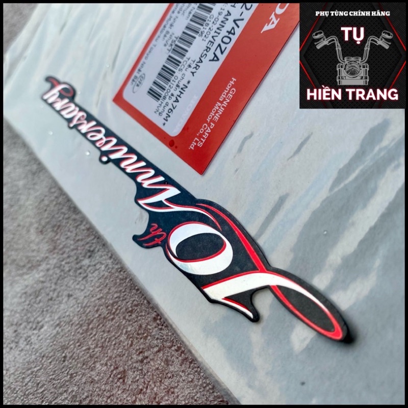 TEM 10TH ANNIVERSARY ZIN LEAD ĐEN NHÁM 10 NĂM CHÍNH HÃNG HONDA(GIÁ 1 TEM)