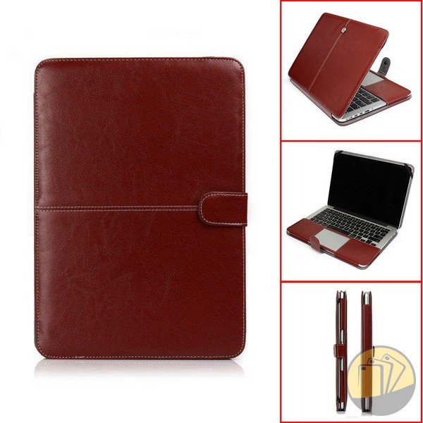 Bao da bảo vệ PU Leather Macbook 15.4", 13", 12", 11.6" dạng quyển sổ | BigBuy360 - bigbuy360.vn