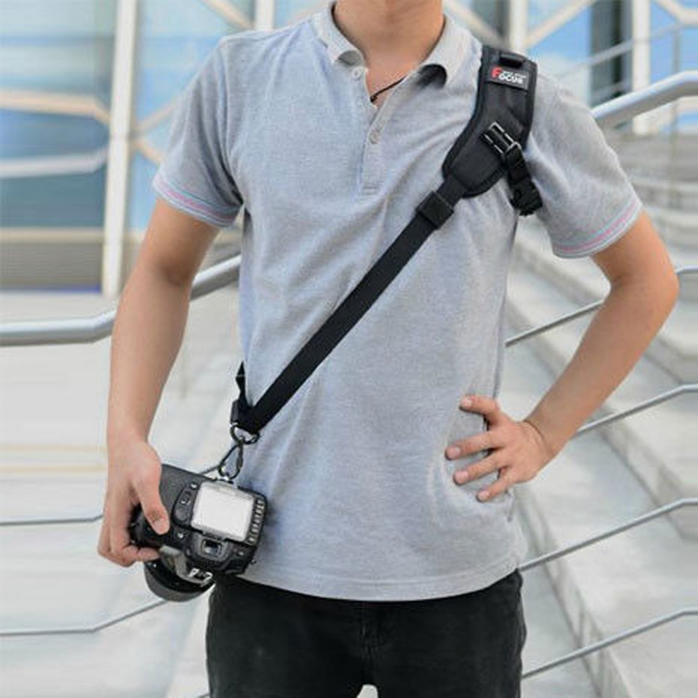 Dây Đeo Vai Cho Máy Ảnh DSLR Màu Đen