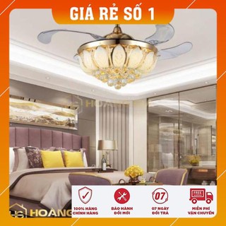 Quạt trần đèn - trang trí dấu cánh - phòng khách cao cấp