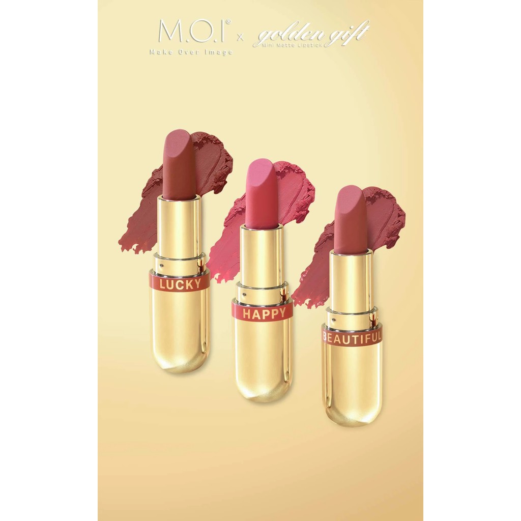 Son Thỏi Lì - Set 5 Son Thỏi Mini GOLDEN GIFT Son Hồ Ngọc Hà MOI | BigBuy360 - bigbuy360.vn