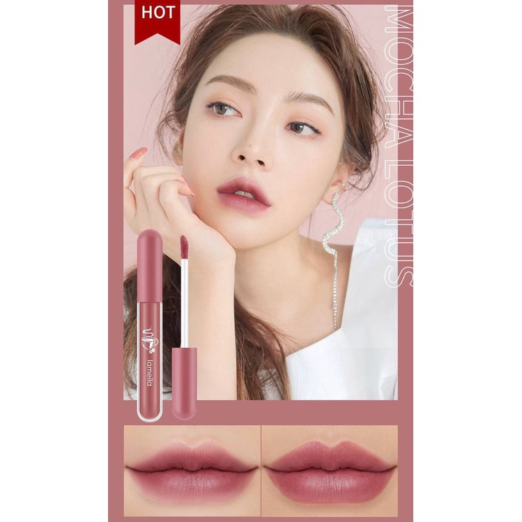 Son kem lì Lamela mềm mịn như nhung lâu trôi không làm khô môi Zuzu cosmetic