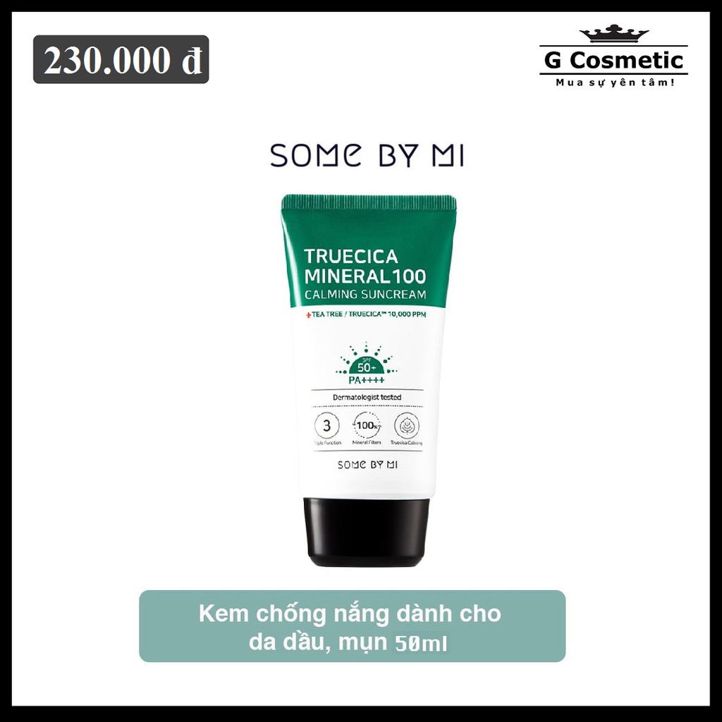 Kem chống nắng Some By Mi Truecica Mineral 100 SPF50+/PA+++ 50ml