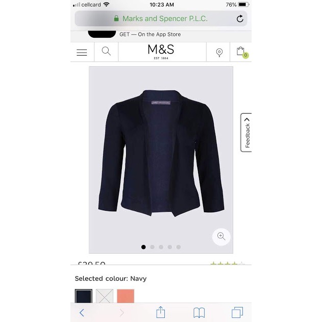 Áo khoác len tay lỡ Marks and Spencer
