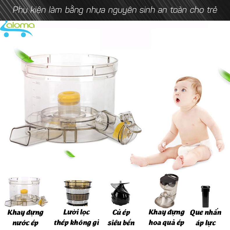 Máy ép chậm cỡ lớn Hongxin RH-551 ép rau củ hoa quả 95% lượng nước dễ dàng vệ sinh-Tặng kèm bộ thìa đũa