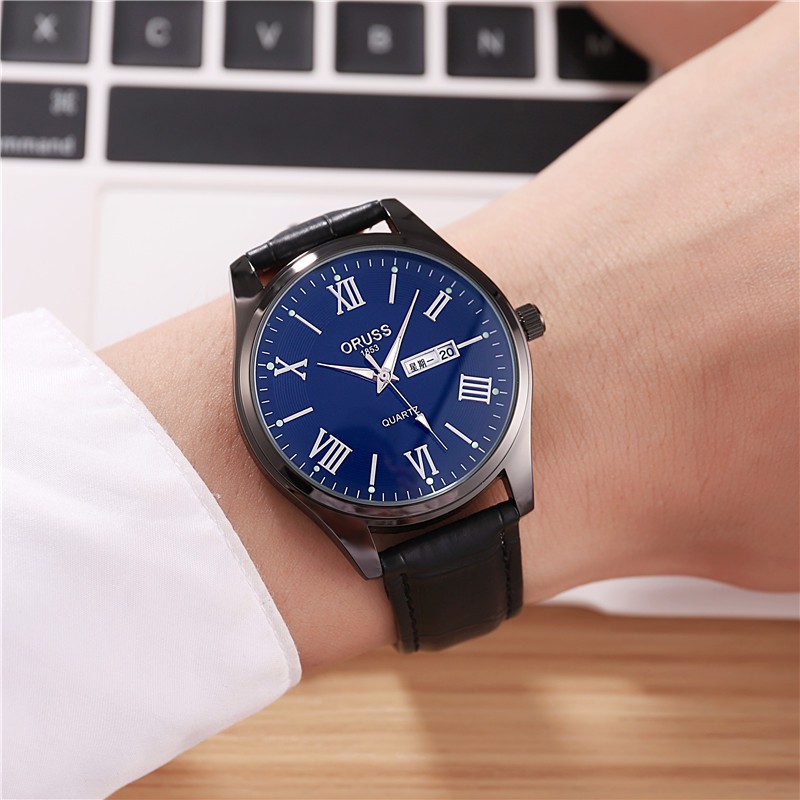 Đồng hồ nam chính hãng, đồng hồ đeo tay nam ORUSS cao cấp, thời trang công sở cho phái mạnh, không thấm nước