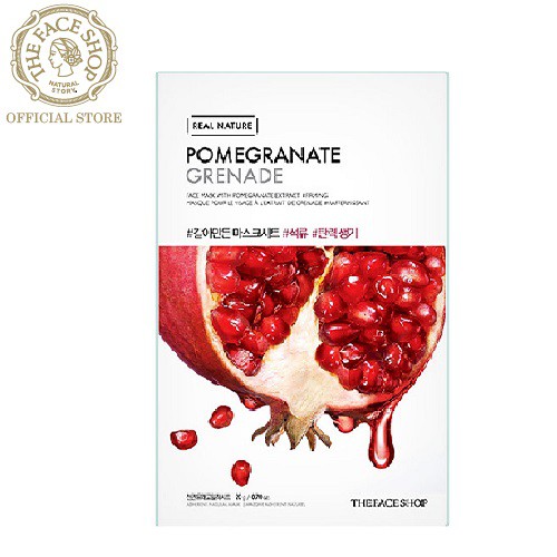 [Mã COSTFST3 -8% đơn 250K] Mặt Nạ Cung Cấp Nước TheFaceShop Real Nature Pomegranate Face Mask 20g