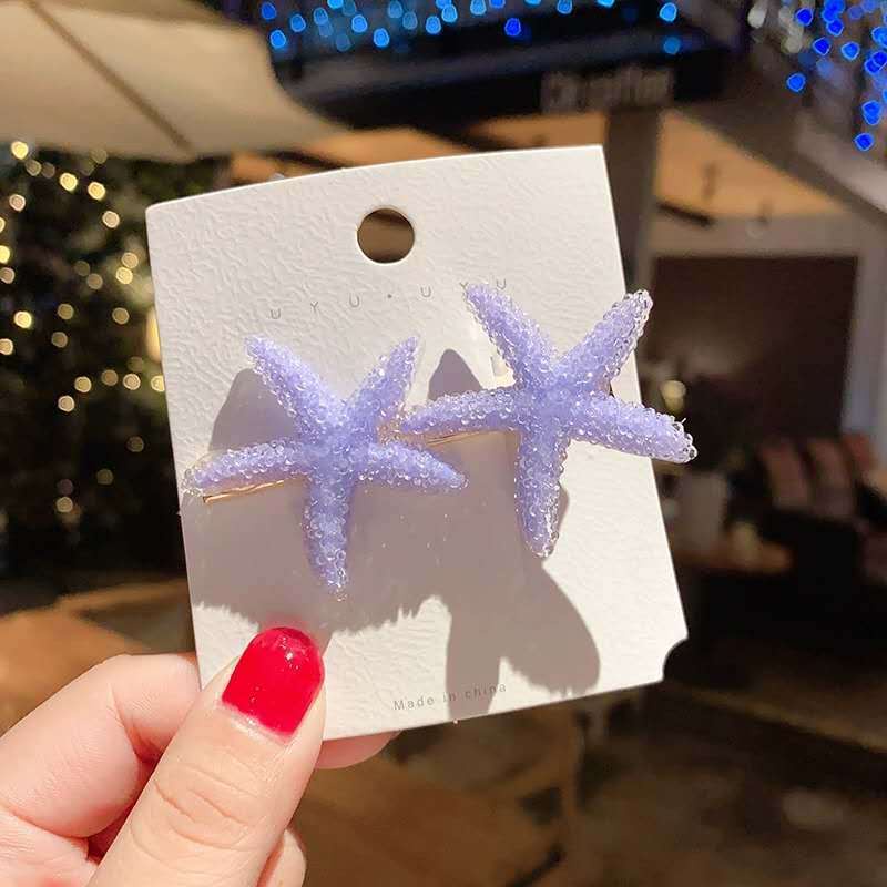 Kẹp Tóc Hình Sao Biển Ba Chiều Màu Sắc Thời Trang 2022