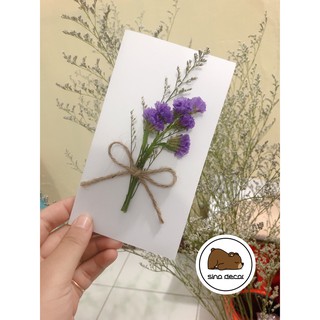Thiệp hoa khô handmade - Thiệp chúc mừng - Vintage