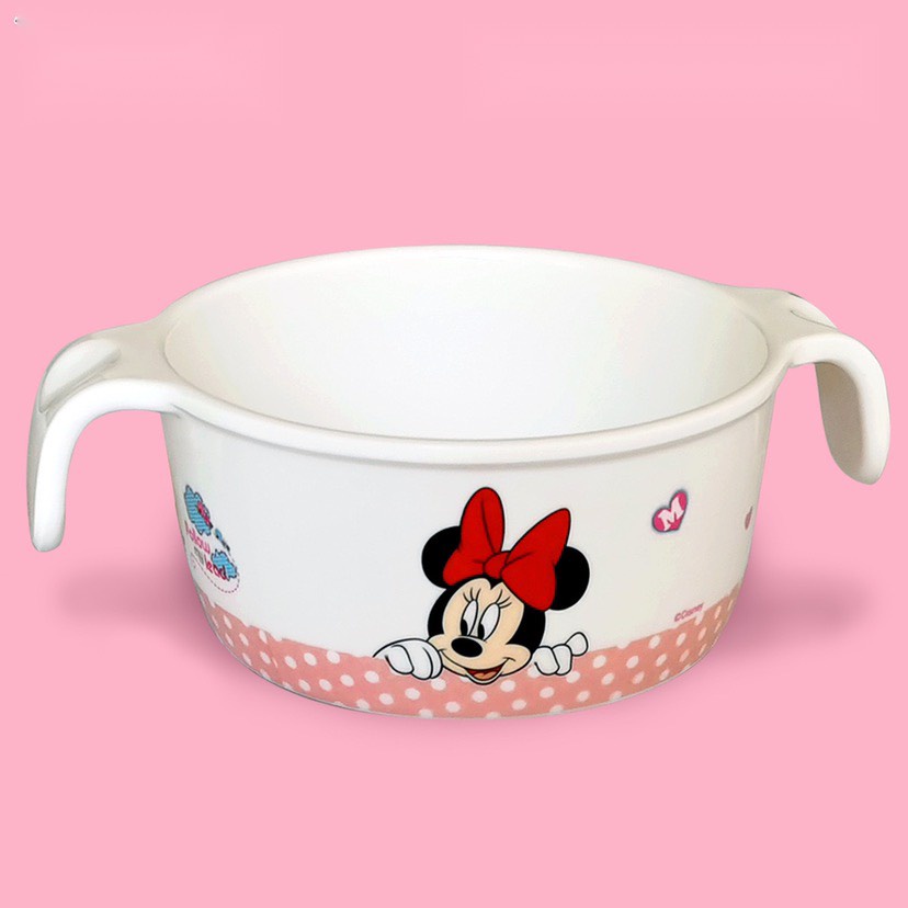 [Mẹ&amp;Bé] CHÉN ĂN DẶM MELAMINE CAO CẤP 2 QUAI HỌA TIẾT MICKEY CHO BÉ