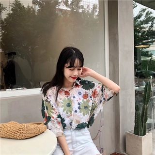 (Order) Áo sơ mi in hoa freesize