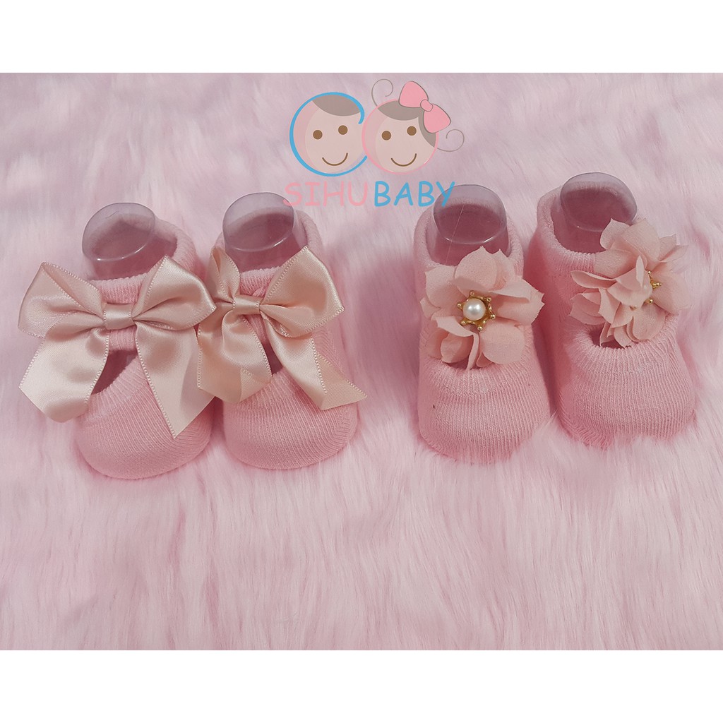 Tất, Vớ Nơ Công Chúa Cho Bé Gái Sơ Sinh Dễ Thương [SiHu Baby Shop]