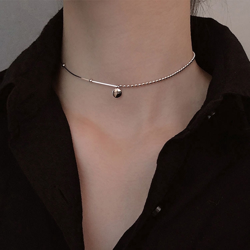 Vòng Cổ Choker Mặt Thẻ In Chữ Đơn Giản Phong Cách Hàn Quốc 2020