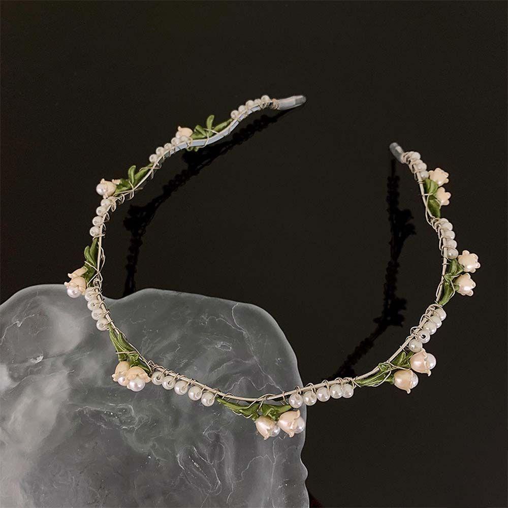 JARRED Băng Đô Vương Miện Đính Hoa Thanh Lịch Cho Cô Dâu