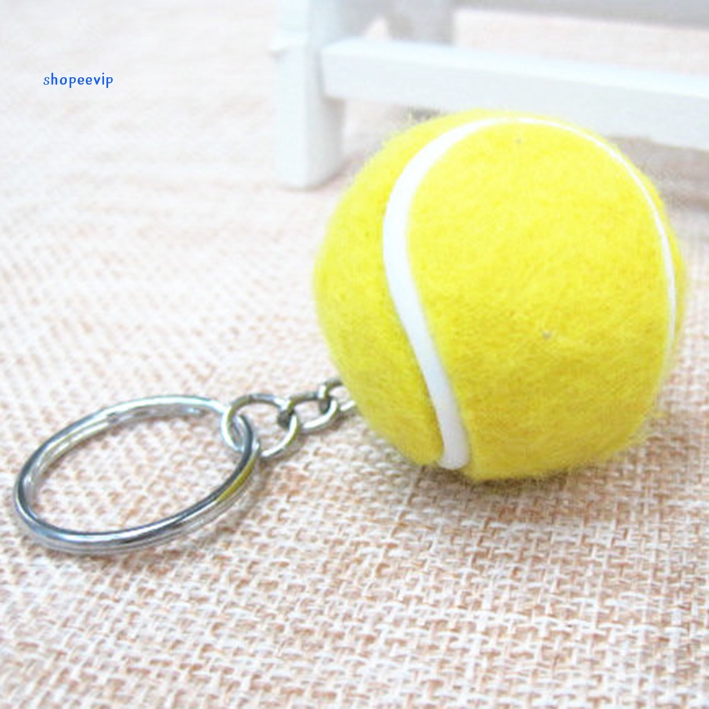 Móc khóa trang trí hình vợt tennis màu trong suốt