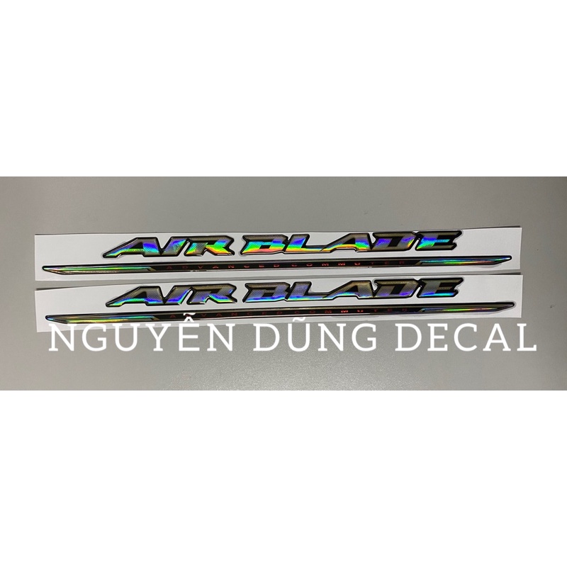 Tem chữ nổi Air Blade dán ốp sườn sau xe_ Nguyễn Dũng Decal