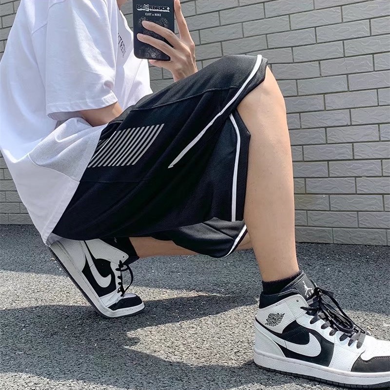 Quần Short Thể Thao Lưng Thun Ống Rộng Oversize Thời Trang Hàn Quốc Dành Cho Nam / Size M-3XL