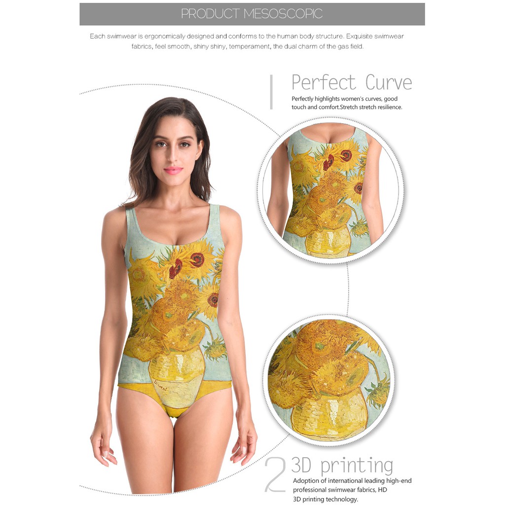 Đồ Bơi Một Mảnh In Hình Hoa Hướng Dương Cho Nữ | BigBuy360 - bigbuy360.vn