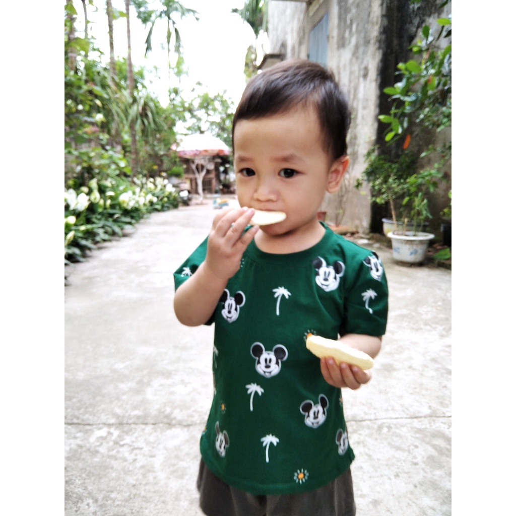 (Hàng Việt Nam mới về) Áo Cộc Tay Bé Trai , SET 4 ÁO PHÔNG MICKEY MOUSE CHO BÉ (MB.V003)
