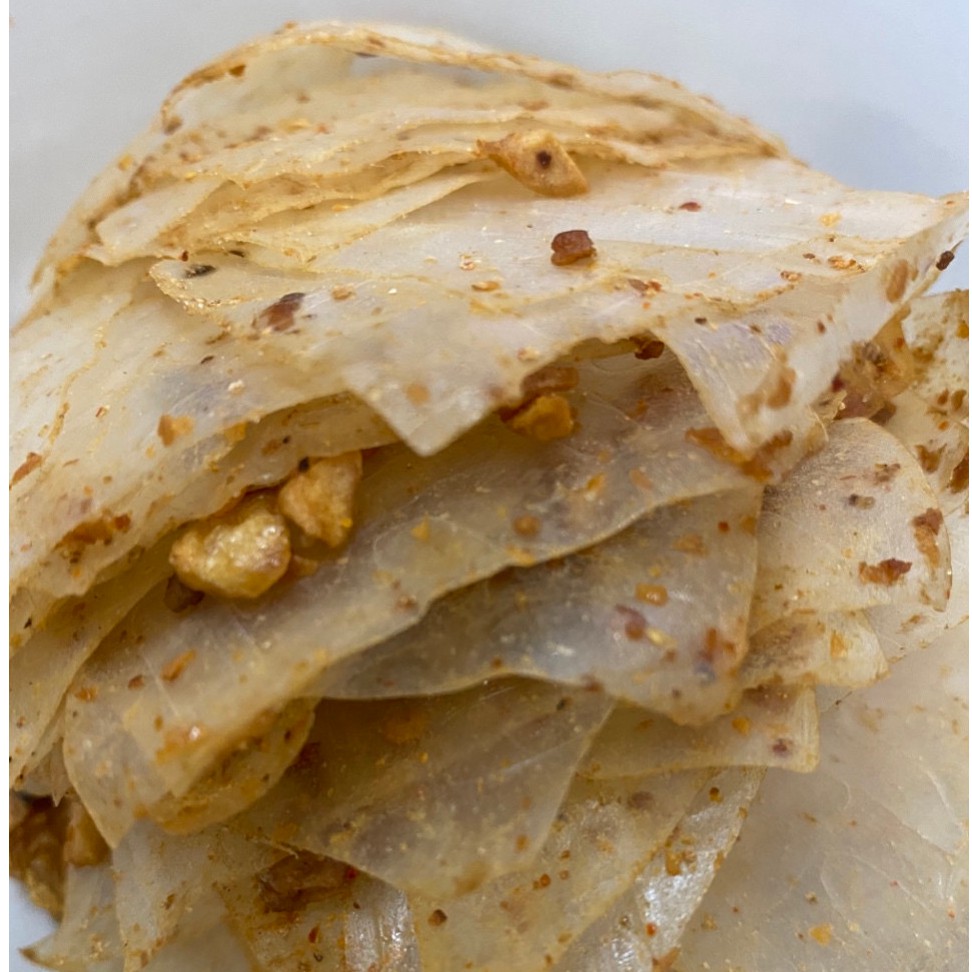 Bánh tráng muối nhuyễn tỏi phi cay gói 50g