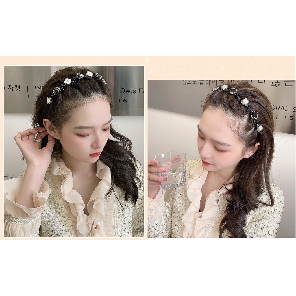 Bờm Tóc MALANO Băng Đô Cài Tóc Hàn Quốc Có Kẹp Phồng Mái Giữ Tóc Xinh Xắn Cho Nữ FAH-001242