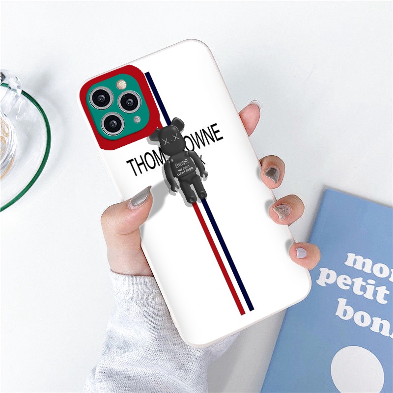 Ốp IPHONE Thom Brow.ne SỌC ĐỎ ĐEN siêu phẩm Cho 6 6s Plus 7 8 Plus X Xs Xs Max 11 11 Pro 11 ProMax 12 12PRO 13 13PRO MAX