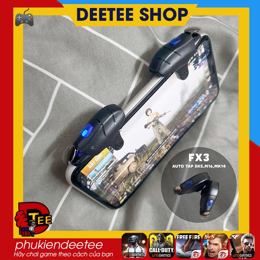 Bộ nút bấm chơi game FX3 auto tap 30 nhịp 1s - Hỗ trợ chơi game PUBG, Freefire, COD mobile