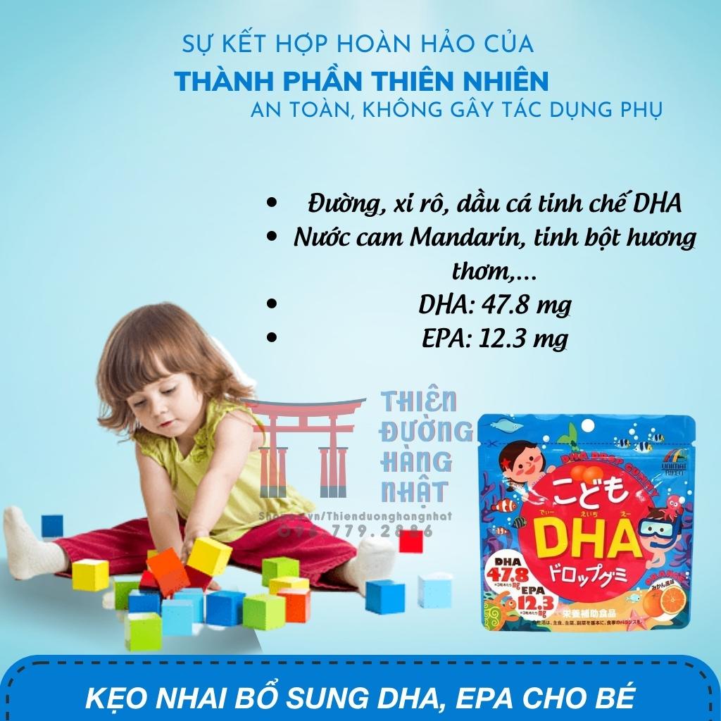 Kẹo bổ sung DHA vị cam cho bé Unimat Riken Nhật Bản 90 viên