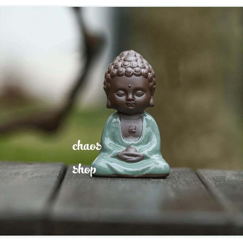 Tượng Phật Gốm Xanh Thiền Định | BigBuy360 - bigbuy360.vn