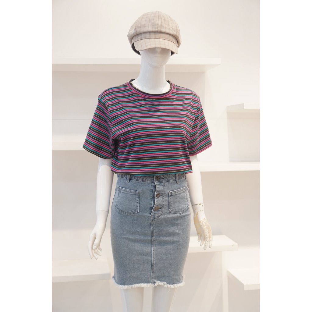 Áo Thun Cotton Sọc 100