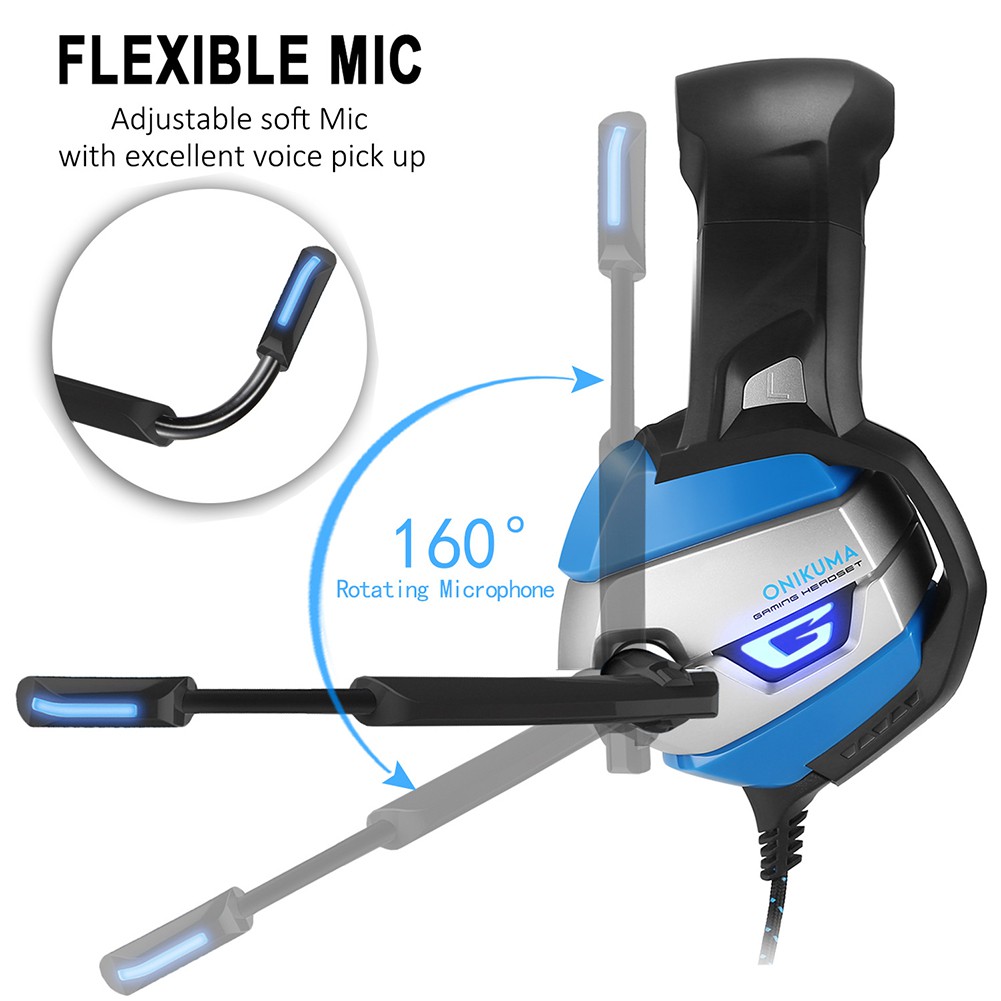 Tai Nghe Trùm Đầu Chơi Game Chống Ồn Có Mic Onikuma K5
