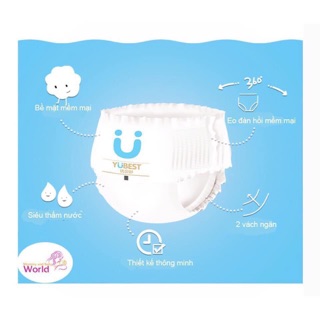 Bỉm Quần/Tã Dán YUBEST angel nội địa trung quốc (sz S/132.M/84.L/72.XL/84.XXL/66)