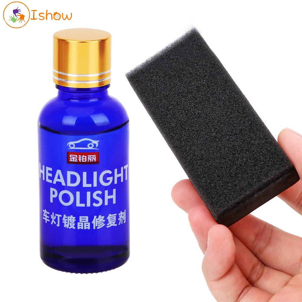 Bộ Đánh Bóng Đèn Pha Xe Hơi 50ml Kèm Miếng Xốp Xóa Vết Trầy Xước