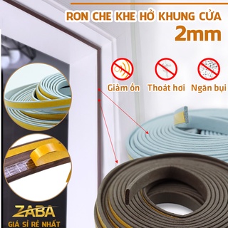 Ron gioăng cao su 2mm dán khung che khe hở chống ồn làm kín viền cửa giảm chấn ngăn bụi thoát hơi máy lạnh cách âm Zaba