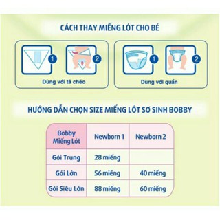 Miếng Lót sơ sinh Bobby Newborn 2 - 60 Miếng
