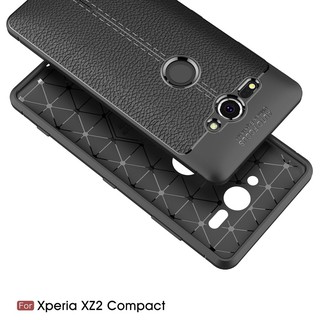 Ốp lưng vân da cho điện thoại Sony Xperia XZ2 Compact