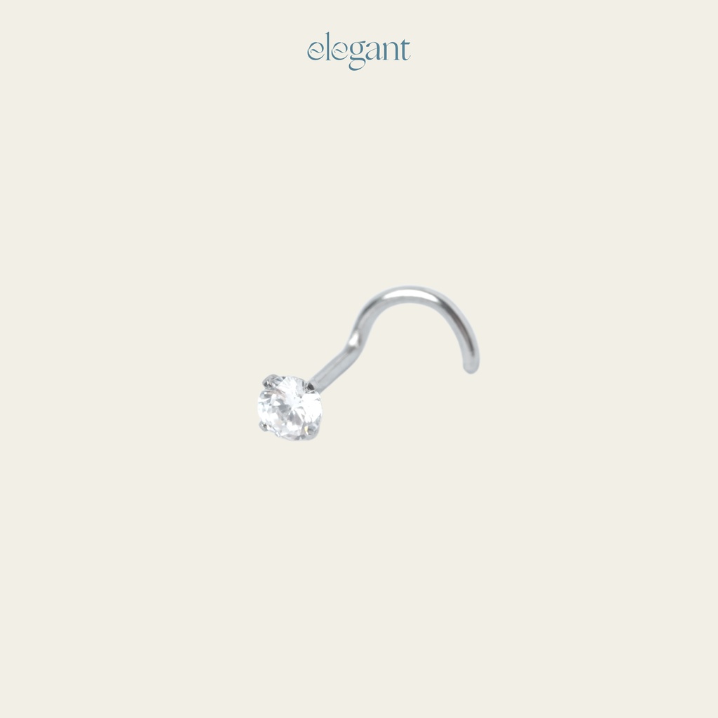 Khuyên mũi đá chữ L NOSTRIL CRYSTAL ROUND Elegant