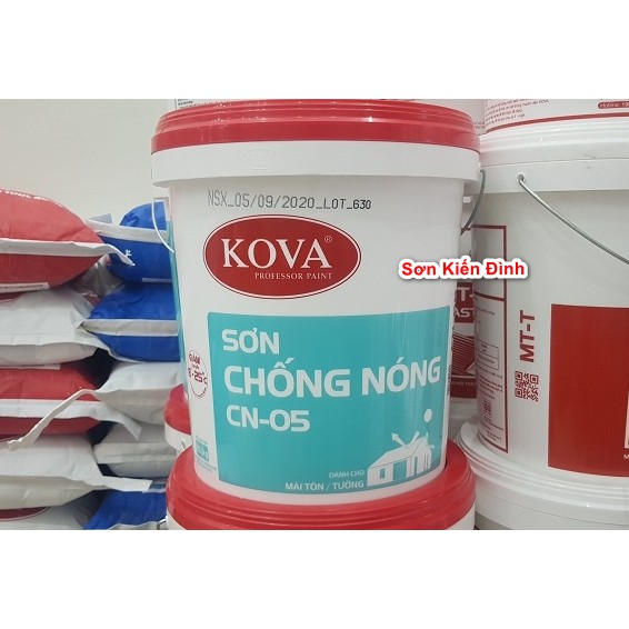 Sơn chống nóng mái tôn, tường nhà KOVA CN-05 làm mát ngôi nhà của bạn- LON 5L