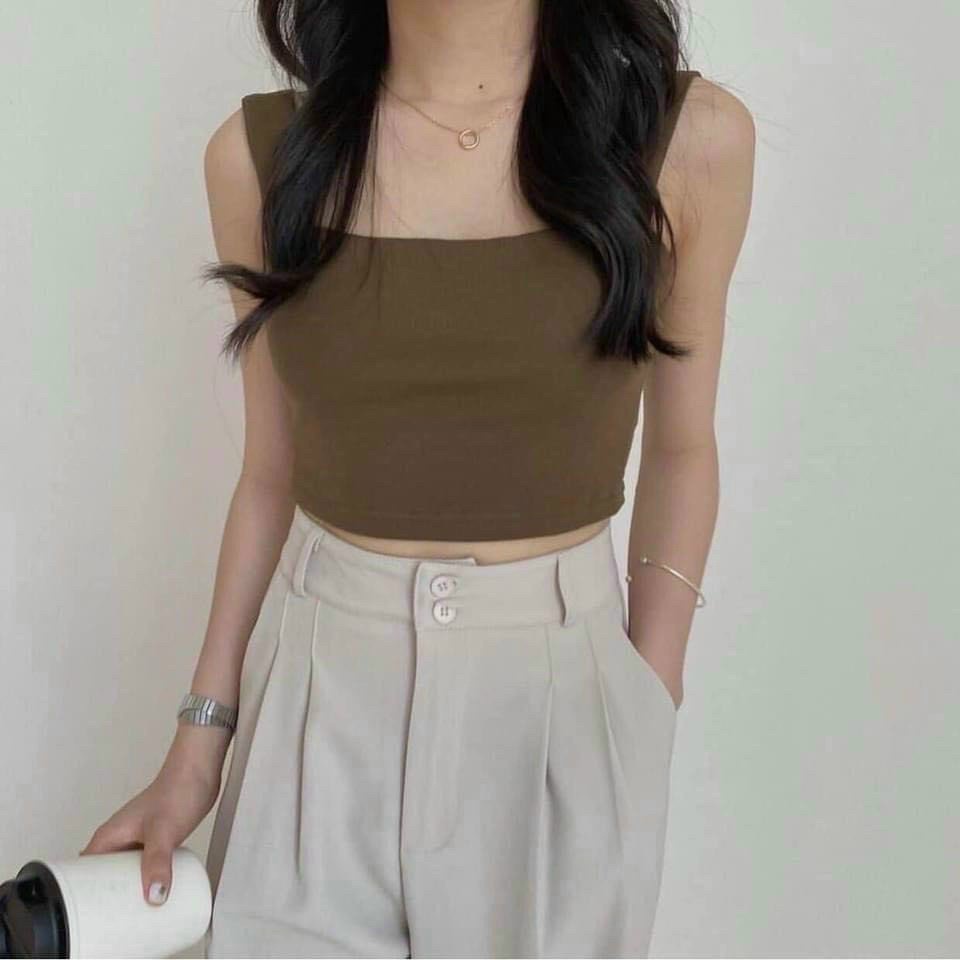 Áo hai dây bản to có đệm ngực , áo quây chất cotton mềm mịn mút ngực Mondayshop | BigBuy360 - bigbuy360.vn