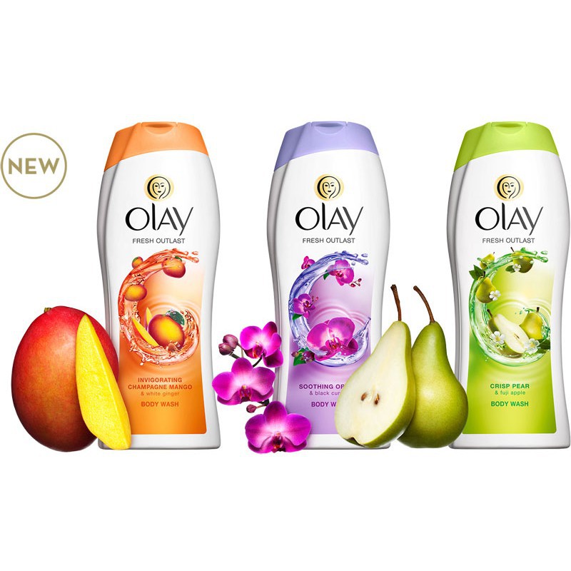 Sữa Tắm Dưỡng ẩm mềm mịn Olay Fresh Outlast Nhập khẩu USA 700ml