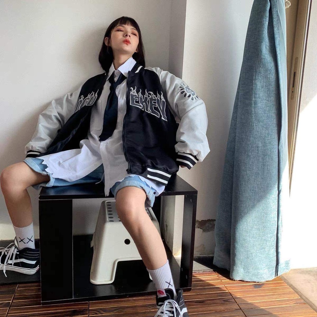 Áo Khoác Bomber phối tay VOGU ❣️ chất liệu: nỉ cotton