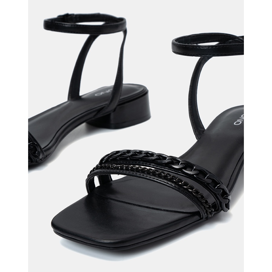 Giày Sandal 3cm Nữ Thời Trang JUNO Trang Trí Xích Đôi SD03060