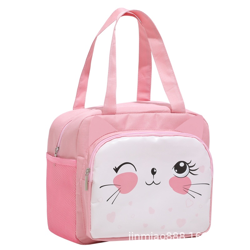 Túi đựng hộp cơm trưa văn phòng giữ nhiệt thức ăn, thực phẩm, bình nước dễ thương vải Oxford cao cấp đẹp TC015