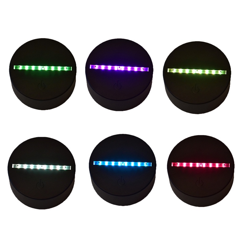Đế Đèn LED 3D 7 Màu Sắc Có Cổng Sạc USB Chất Lượng Cao