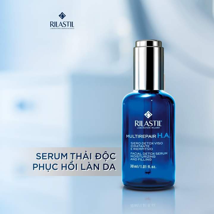 Tinh Chất Thải Độc, Trẻ Hóa Làn Da, Dưỡng Ẩm Rilastil Multirepair HA Facial Detox Serum Moisturizing