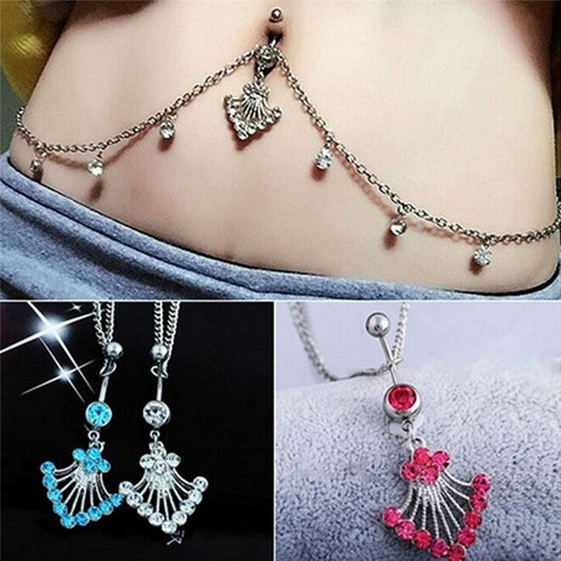 Chuỗi dây quanh eo và khuyên rốn hình trái tim