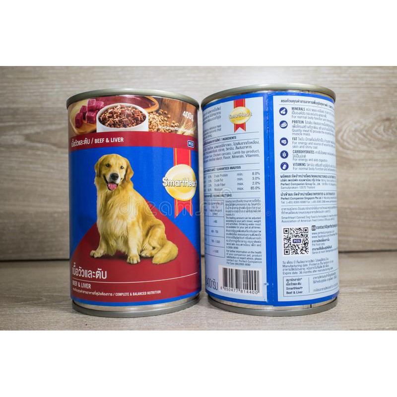 [400g] Pate lon Smartheart cho chó vị bò &amp; gan - Lida Pet Shop