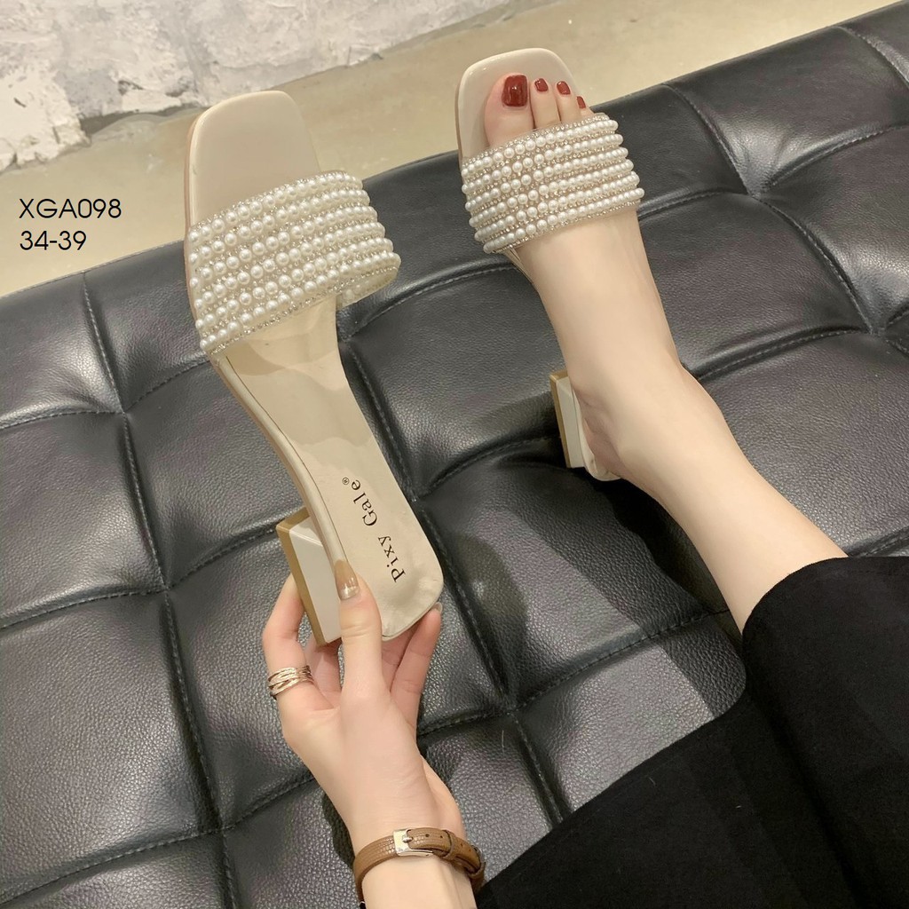 XGA098 Dép đính ngọc phong cách Hàn Quốc