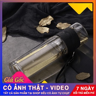(Giá Gốc) Bình Thủy Tinh 2 Lớp 500ml - Bình Thủy Tinh 2 Ngăn Pha Trà